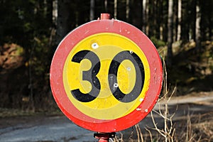 Speed limit 30.
