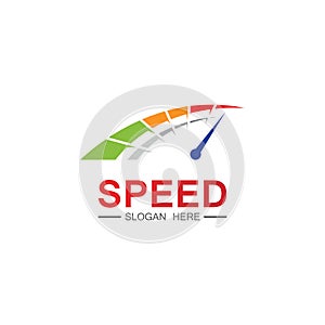 Speed logo design, silhouette speedometer symbol icon vector,speed Auto car Logo Template vector illustration icon design.