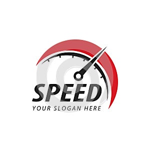 Speed logo faster template vector icon illustration