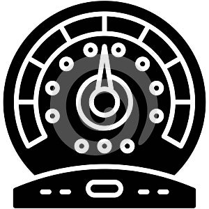 Speed meter icon, car accident and safety related vector