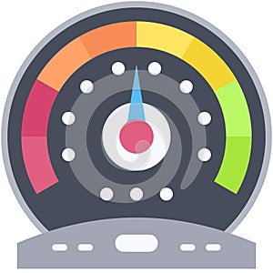 Speed meter icon, car accident and safety related vector illustration