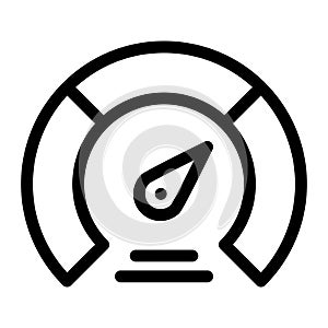 Speed meter line vector icon