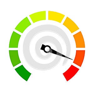 Speed metering arrow vector icon