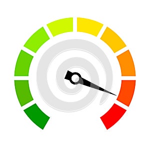 Speed metering arrow vector icon photo