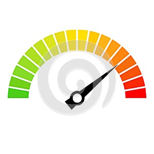 Speed metering dial vector icon photo