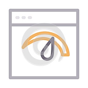 Speed page glyph flat vector icon