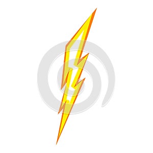 Speed power bolt icon cartoon vector. Charge shock