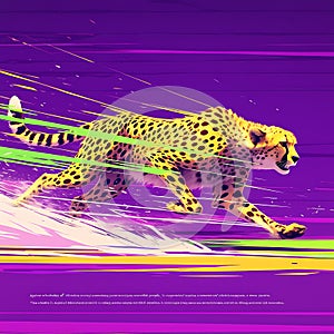 Speed and Power in Motion: A Leopard on the Run