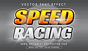 Speed racing text effect