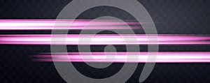 Speed rays, velocity light neon flow, zoom in motion effect, pink glow speed lines, colorful light trails, stripes