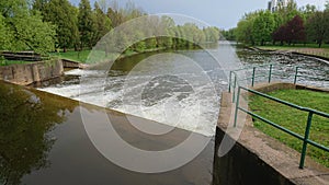 Speed River dam riverside park Guelph Ontario Canada Wellington County Grand River system