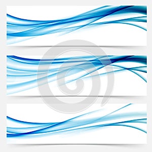 Speed satin swoosh futuristic airy lines header set