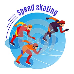 Speed Skating Round Background