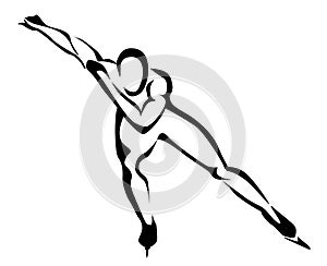 Speed skating symbol