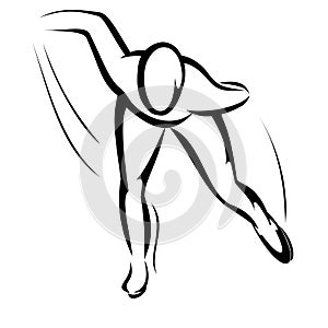 Speed skating symbol