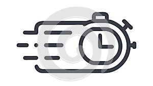 Speed Stopwatch, Fast Timing and Quick Performance, vector design Generative AI