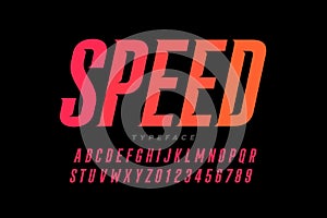 Speed style font photo
