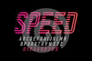 Speed style font