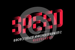 Speed style font design