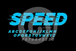 Speed style font photo