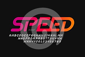 Speed style font design photo