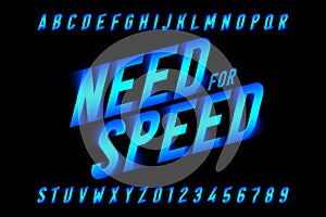 Speed style font, need for speed photo