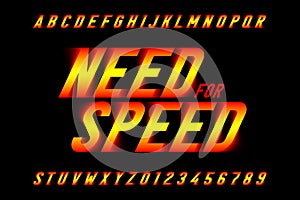 Speed style font, need for speed photo