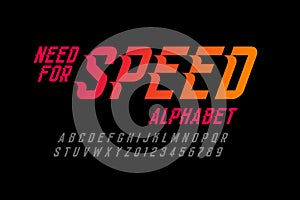 Speed style font