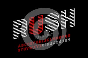 Speed style linear font