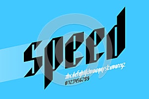 Speed style lowercase font