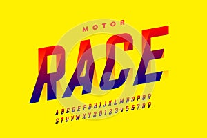 Speed style modern font