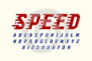 Speed style retro font