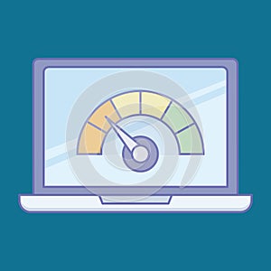 Speed test Isolated Vector icon which can easily modify or edit