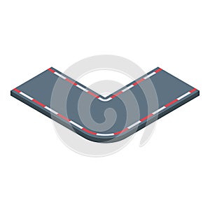 Speed track icon isometric vector. Car race