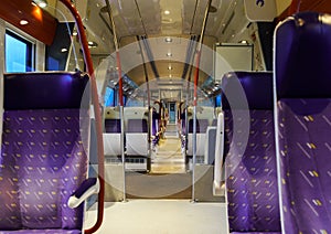 Speed train interior, travel concept