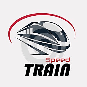 Speed train logo template