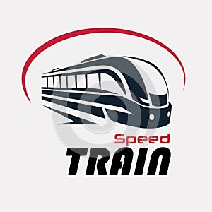 Speed train logo template
