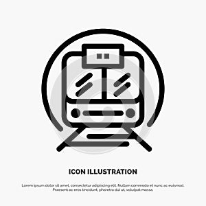 Speed Train, Transport, Train, Public Vector Line Icon