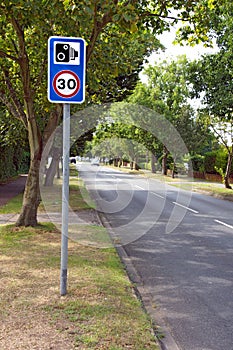 Speed trap camera sign