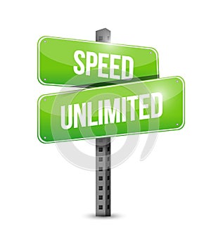 Speed unlimited signpost illustration design