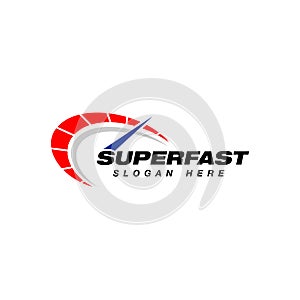 Speed vector logo design. speedometer icon symbol design template