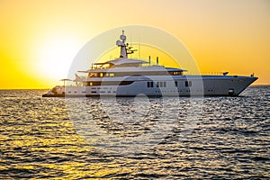 Speed yachts near tropical island in Key West