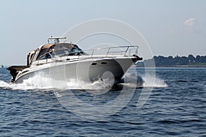 Speedboat with cabin