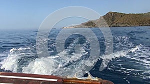 A speedboat that sails fast along the Cilento coastline. Salerno, Italy