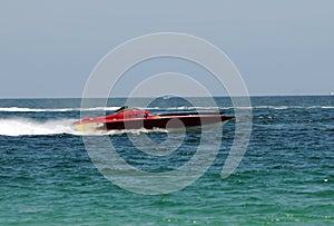 Speedboats racing photo