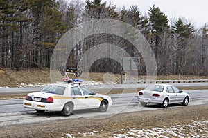 Speeder pulled over by police photo