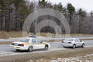 Speeder pulled over by police