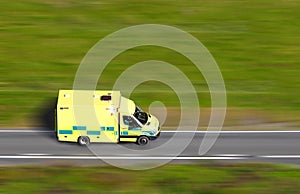 Speeding ambulance photo