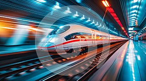 Speeding Bullet: High-Speed Train in Motion