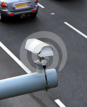 Speeding cameras overlooking the motorway